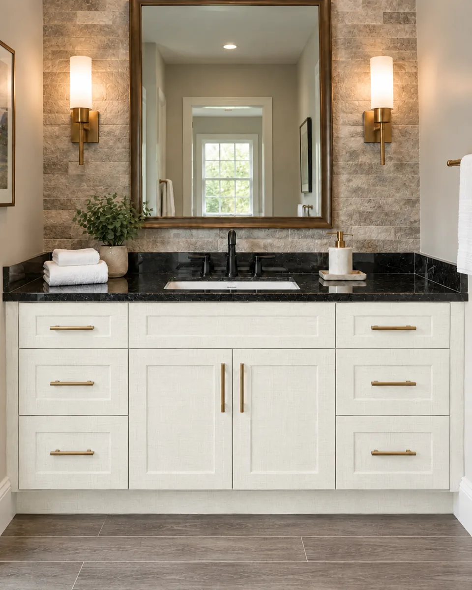 Closet cabinetry in White Linen