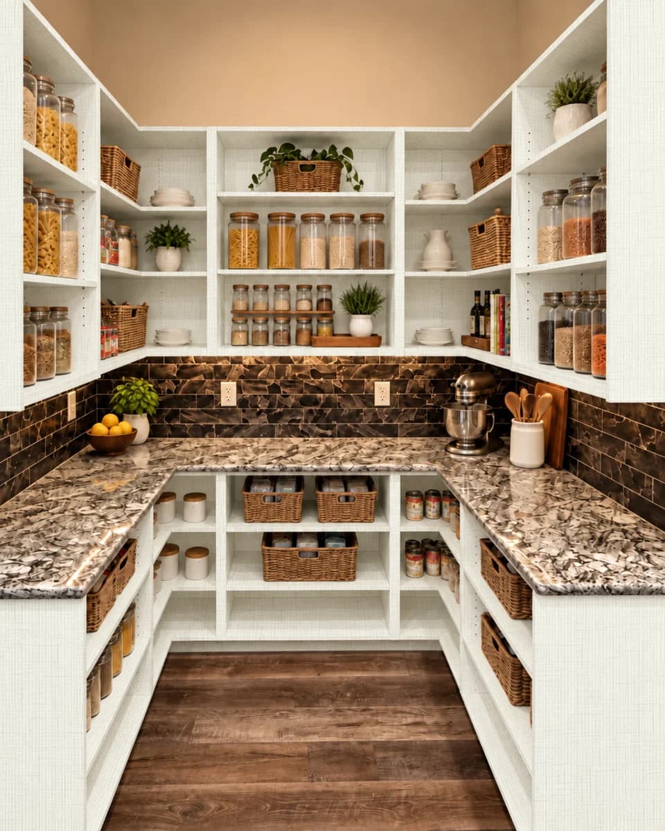 Closet cabinetry in White Linen